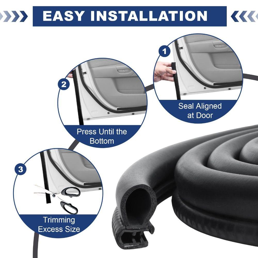 Gummi Auto Türdichtungsleiste Seitenwulst Design Türgummidichtung Universell Passend