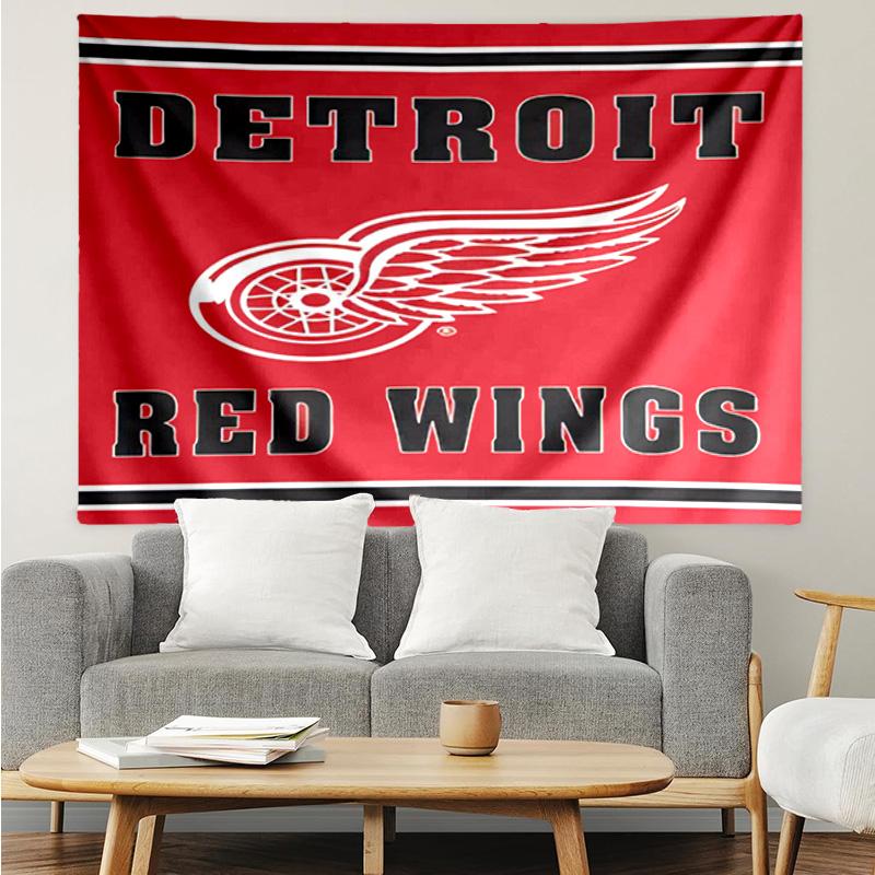1PC Red Wings Logo Tapestry Accessories Playroom Tapestry, for Bedroom,Livingroom, dormitory Room Wall Decor Fan Birthday Gifts