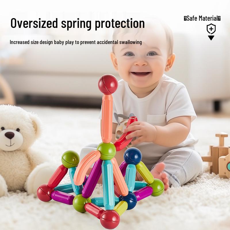 Magnetic Building Blocks - Large, Strong Magnets for Early Education (Ages 1-3)