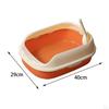 Cat Anti Splashing Kitten Potty Toilet Semi Enclosed High Sided Sandbox Bedpan for Indoor Cats,