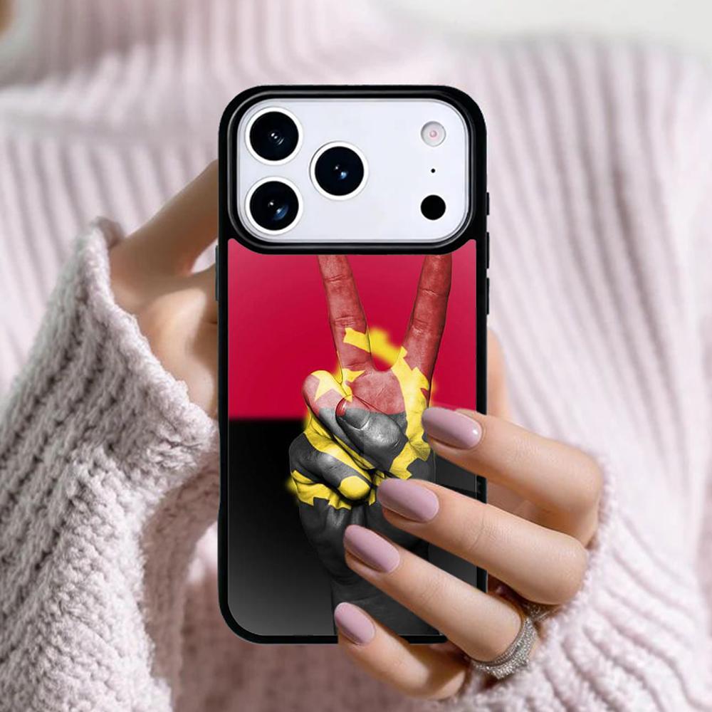 Angola flag Phone Case For Apple iPhone 17 Air 16E 15 14 Plus 13 12 11 Pro Max Mini Funda Cover