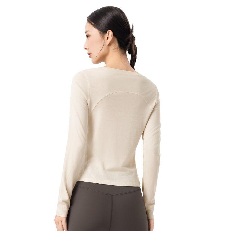 Lu Same Style Yoga Clothes Women 2025 New Slim fit Breathable Running Sports Fitness Pilates Training Wear Top