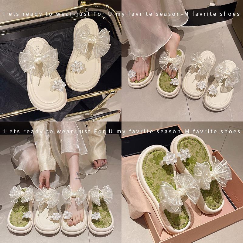 Bow Cover Toe Beach Seaside Cool Slippers Women's Summer Fashion Slippers
