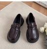 Black British Style Small Leather Shoes Women's 2025 New Spring and Autumn Single Shoes Summer Muffin Platform Mary Jane Loafers
