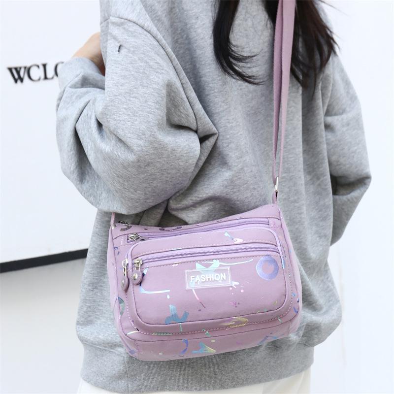 New Shoulder Bag Women's Fashion Multi Layer Storage Simple Messenger Bag To Work Commuting Shopping Joker Tote Bag.