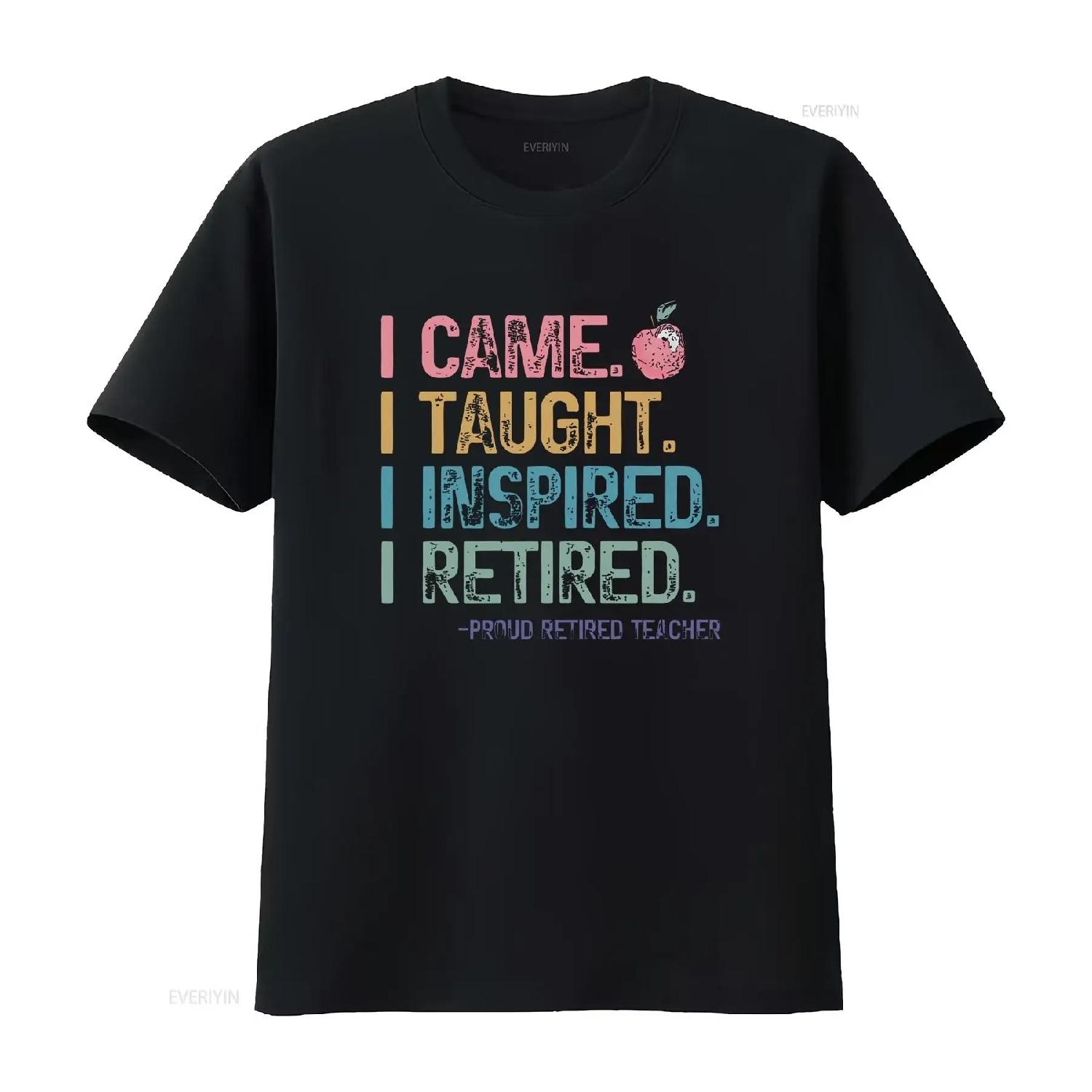 Retired Teacher T Shirt Retirement for s Women Appreciation Officially vintage Washed Stylish Versatile graphic Stretched S чёрный