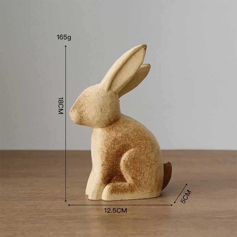 Cute Animal Room Decor Horse Rabbit Cat Giraffe Wooden Sculptures Diy Painted Materials Craft Hone Decor Handmade Figurine Gifts