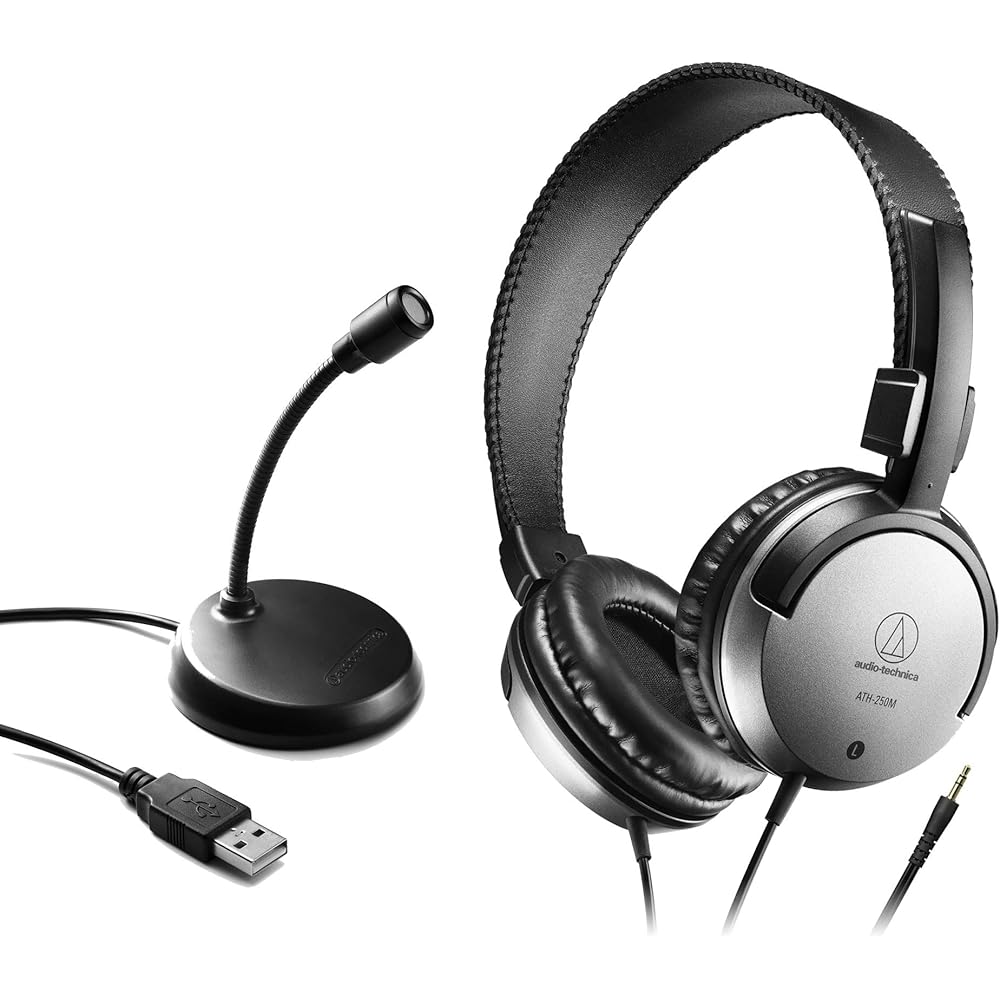 audio-technica USB microphone headphone starter pack telework/telecommuting AT9933USB PACK