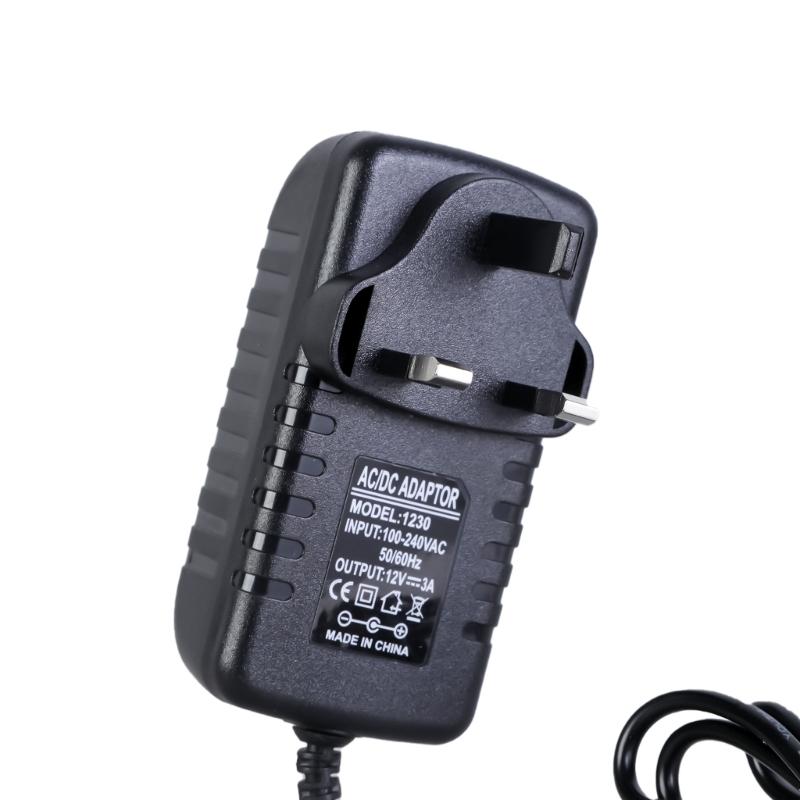 AC100-240V to 12V 3A Power Adapter XT60 Female Connector for UAV Li Battery Charger for 1S Black