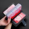 Large Capacity Genuine Leather Multi-Card Holder - Men's & Women's Long Cowhide Credit Card Document Wallet (Korean Design)