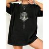 Oversized T Shirt Black Tree Of Life Mandala Design For Yoga And Casual Wear