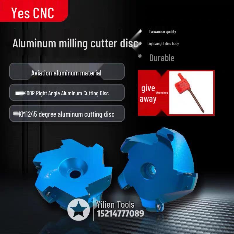 Aluminum Alloy CNC Right-Angle High-Speed Face Milling Cutter Head for High-Gloss BAP.