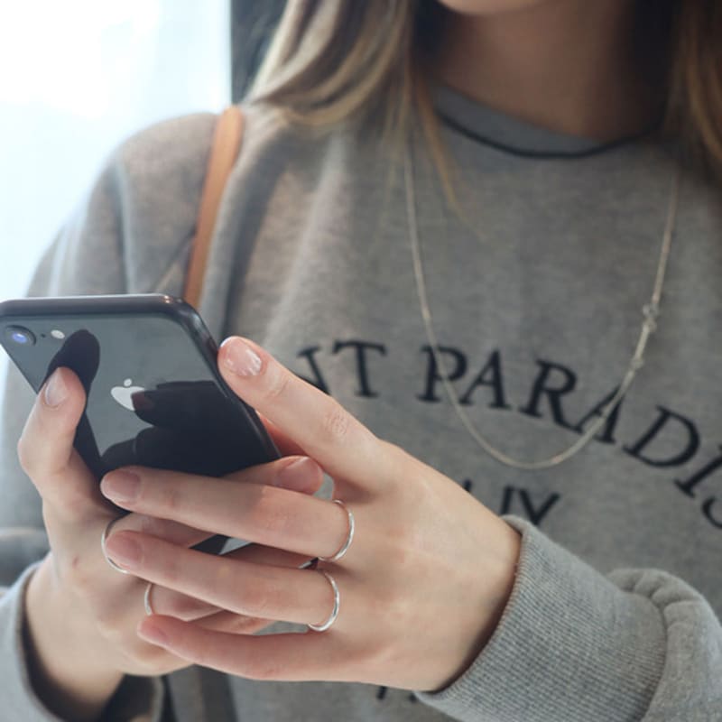 modernlike silver 925 1.5 ring 2P ring set