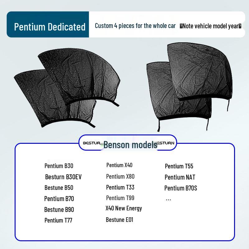 Japanese Car Window Sunshade & Mosquito Screen - Heat Insulation & Insect Protection Curtain
