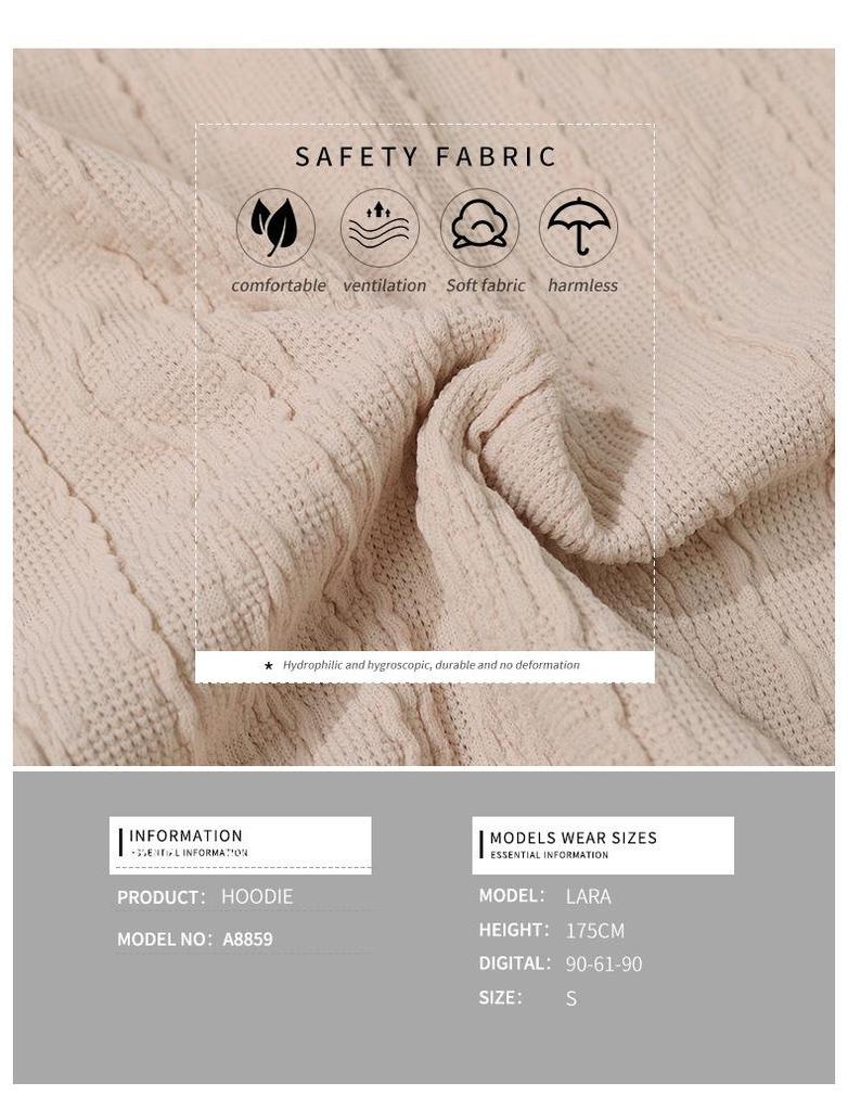 2025 Autumn Women's Solid Color Irregular Lapel Hoodie - European & American Style