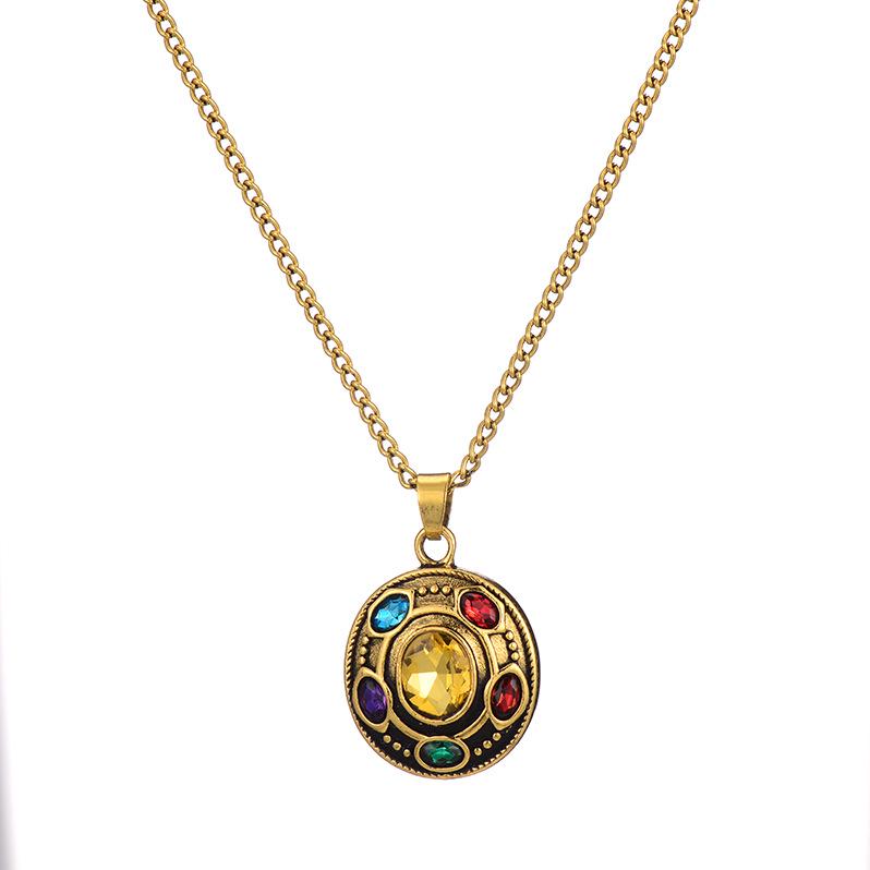 Thanos Infinity Gauntlet Necklace - Colorful Avengers Pendant