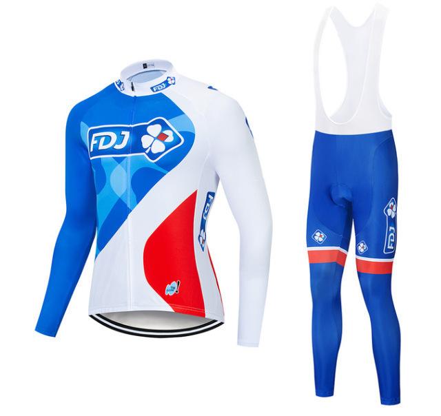 Team Version Cycling Suit Long-sleeved Trousers Set Tour De France Bicycle Riding Quick-drying Road Bike Moisture Wicking XS