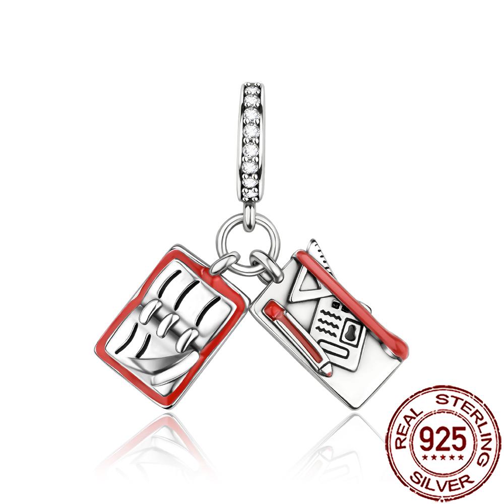 New Charms Copper Airplane Globe Suitcase Air Balloon Travel Beads Fit Original Bracelet Necklace Diy Jewelry