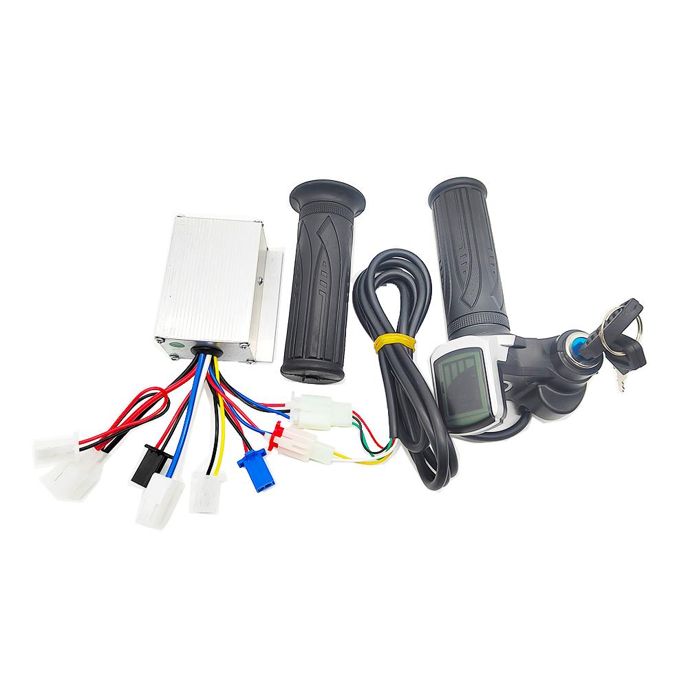 Electric Bike Bicycle Scooter Accessories Motor Brushed Controller & Throttle Twist Grip 24V 36V 48V 250W 350W 500W 24V 250W