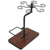 Wine Glass Holder Multifunction Desktop Goblet Drying Rack for Home Kitchen Restaurant BarBlack