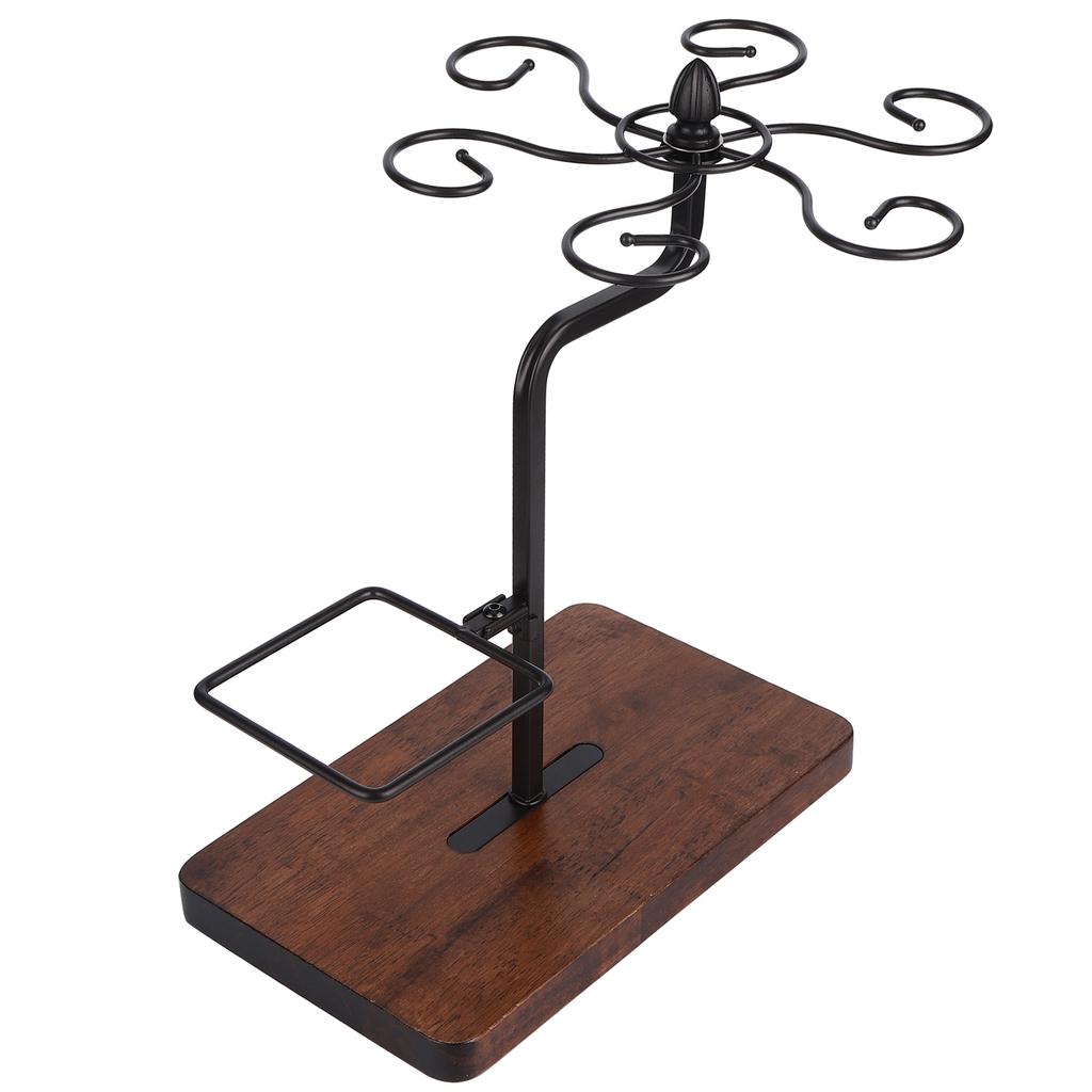 Wine Glass Holder Multifunction Desktop Goblet Drying Rack for Home Kitchen Restaurant BarBlack