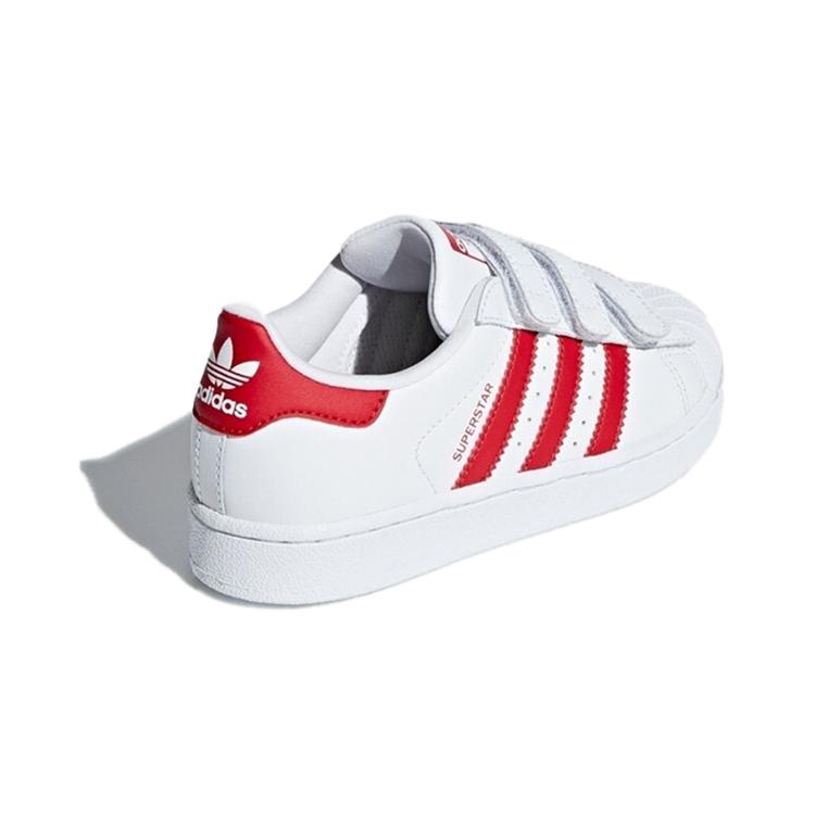 Adidas Originals SUPERSTAR CF Comfortable Abrasion Resistant Breathable Low top Skateboard Shoes White Red CG6622