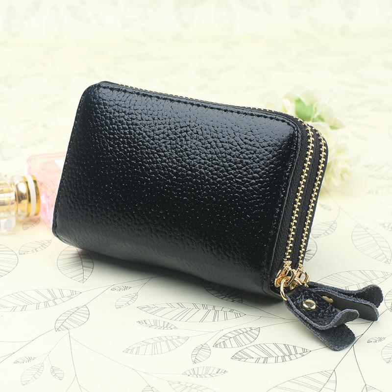 New lychee pattern fashion zipper card bag, women's card clip, credit card small change bag, one piece.