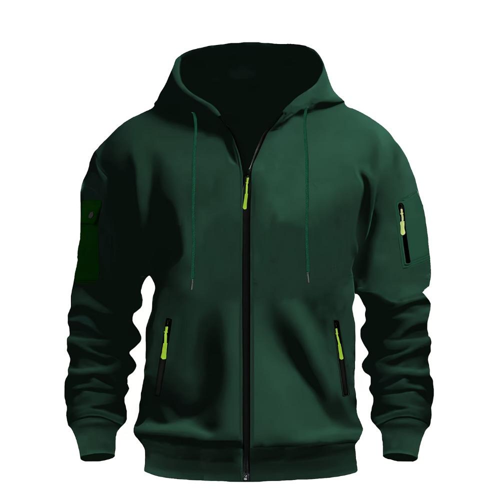 New Men's Hoodie Quarter Zip Hoodies Pocket Sports&Outdoor Streetwear Cool Casual Spring Fall Clothing Hoodies Sweatshirts