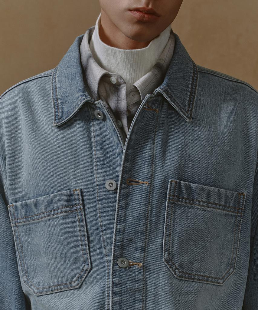 Musinsa Standard Denim Chore Jacket [Light Indigo]