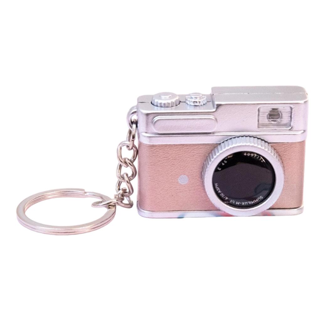Creative Mini DSLR Camera Glowing Keychain Featuring Flashing Sound Effect Perfect Gift for Photography Fans and Celebrations