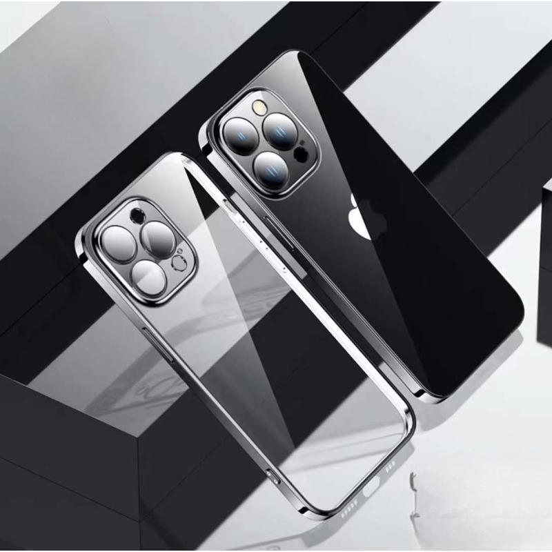 Applicable To IPhone16Promax Electroplated Lens Film Mobile Phone Case Soft Apple 15 Transparent Anti-fall Full Cover Protective Case