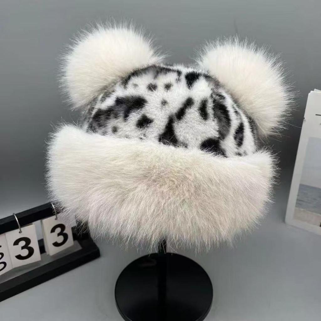 Dicke Mütze, Warme Mütze, Plüschmütze, Ohrenschützmütze, Mütze, Strickmütze, Winddichte Mütze, Plüschmütze