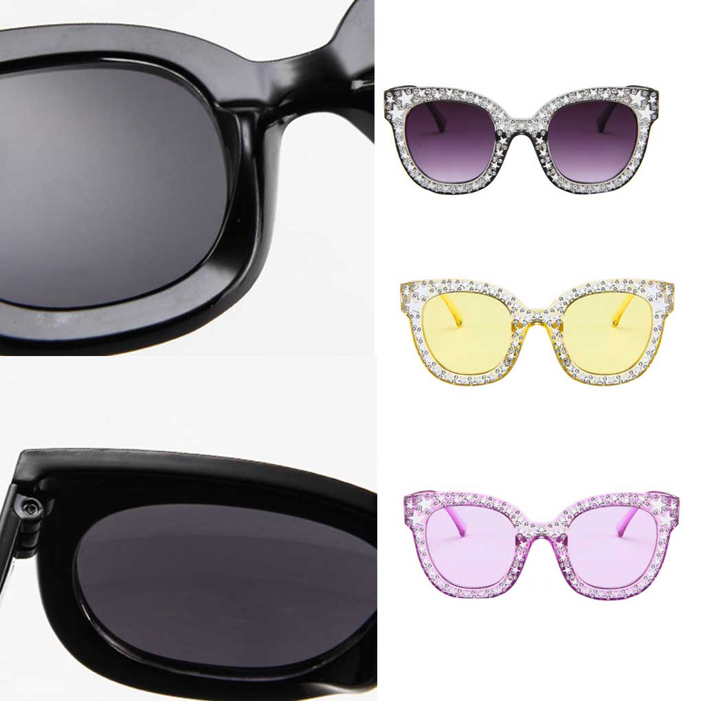 Women Girls Summer Transparent Lens Star Personality Punk Eyeglasses Retro Eyewear