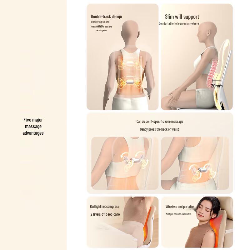 Blaupunkt Wireless Lumbar Back Massager with Heat