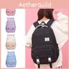 Lightweight Nylon Backpack In Pink Purple Light Blue Khaki And Black For School Use