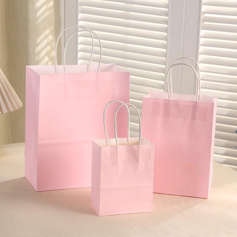 6pcs Macaron Paper Gift Bags Candy Gift Packaging Bags Kids Birthday Party Treat Bags Decoration Baby Shower Wedding Supplies