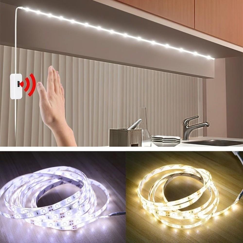 New 5V LED Light Strip Smart Dimmer 1/2/3/4M USB Night Lamp Easy To Instal Hand Sweep Control Night Lights