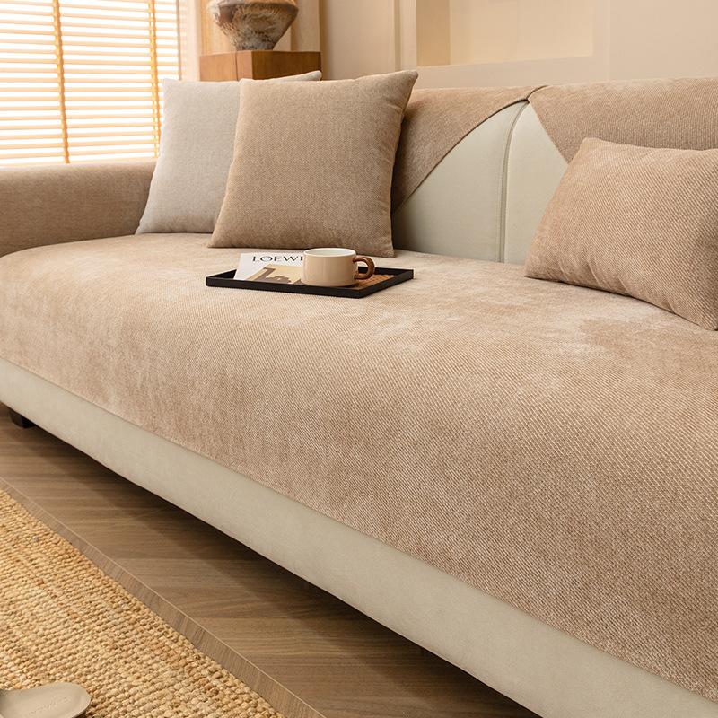 

New Sofa Cover Cover Cloth All-Season Non-Slip Seat Cushion Washable Solid Color Cross-Border Chenille Sofa Cushion 70*70cm