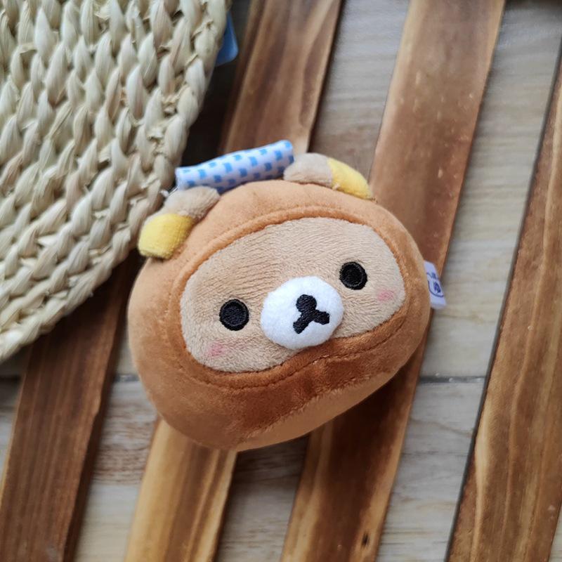 Cute Rilakkuma Grilled Dango Plush Keychain - Japanese Style Lazy Bear Bag Charm Keychain