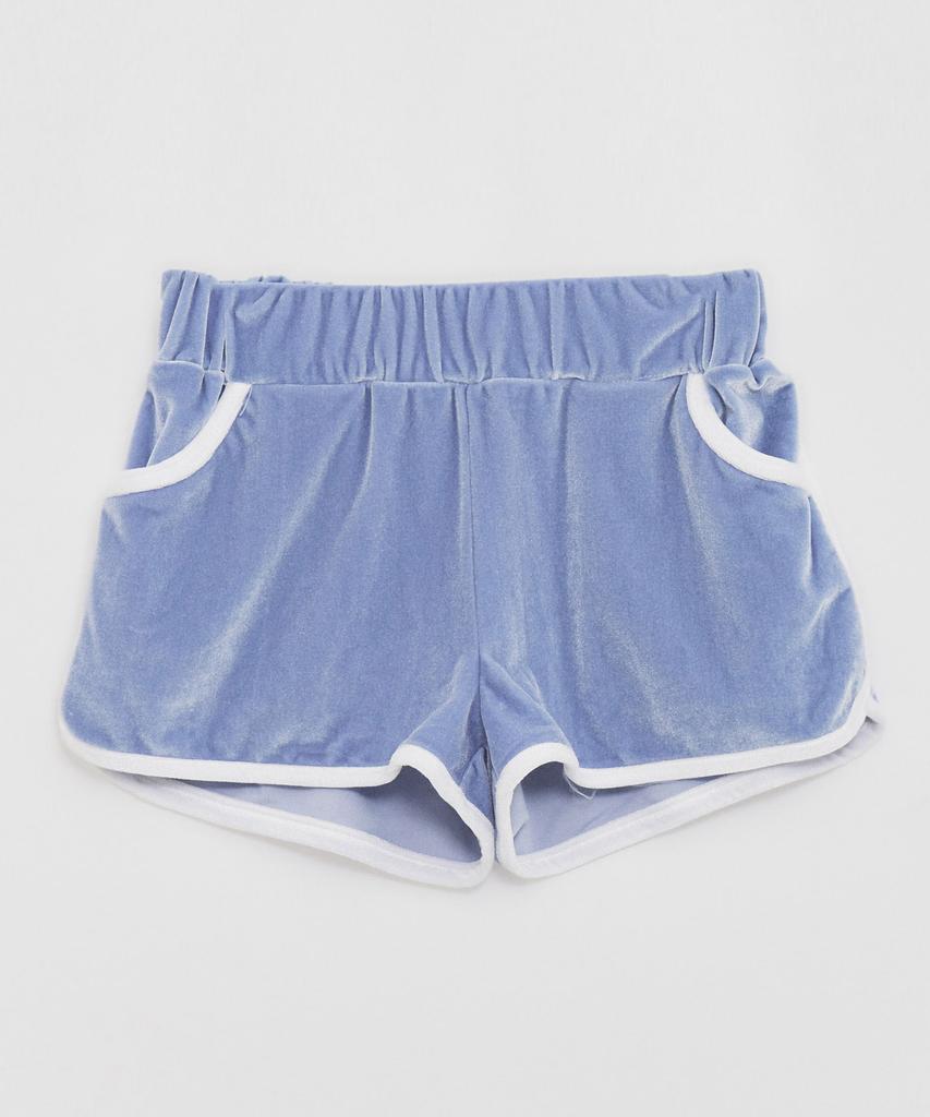 RAWMANTICS Raw Logo Velvet Hot Dolphin Pants Soft Blue