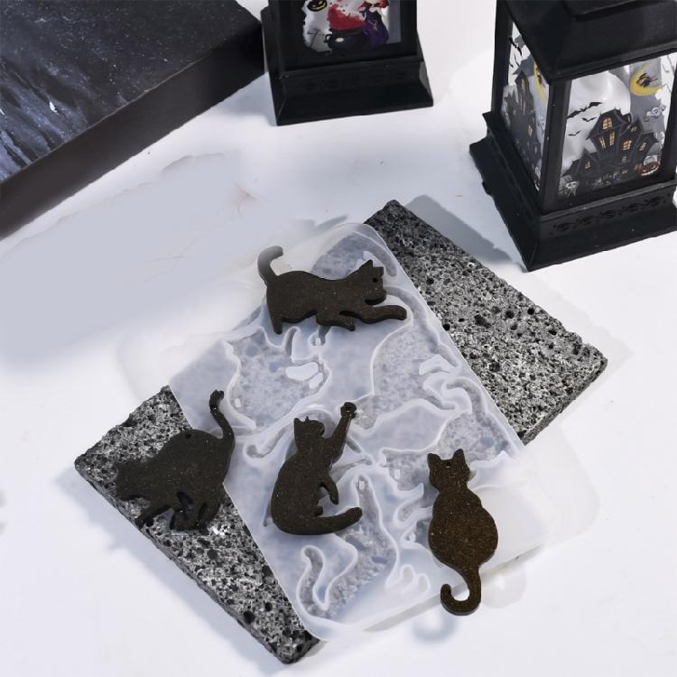 8 Cavity Cats Pendant Mold Multifuntional DIY Cats Pendant Mold Sturdy and Reusable Silicone Jewelry Accessory Molds