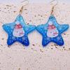 Acrylic Santa Claus & Snowflake Bell Christmas Earrings - European & American Style