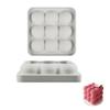 Silicone Cake Mold 6 Cavities Mousse Baking Mold Cartoon Fruit Diamond Heart Shape Flexible Non-Stick Baking Tray for Desserts