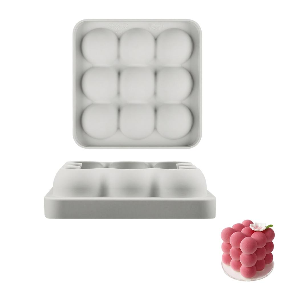 Silicone Cake Mold 6 Cavities Mousse Baking Mold Cartoon Fruit Diamond Heart Shape Flexible Non-Stick Baking Tray for Desserts
