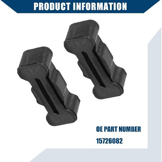 Nr. 15726082 / Verriegelungsstopper für GMC Sonoma 1994-2004 für Chevy S10 1994-2004 / Heckklappen-Verriegelungsstopper / Strapazierfähiges Gummi / 1 Paar Schwarz