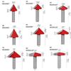 Accuracy Ground Carbides 3D Carving Bit V Shape D Shape Wood Sculpting Tool For Wood Plastic Material Removal