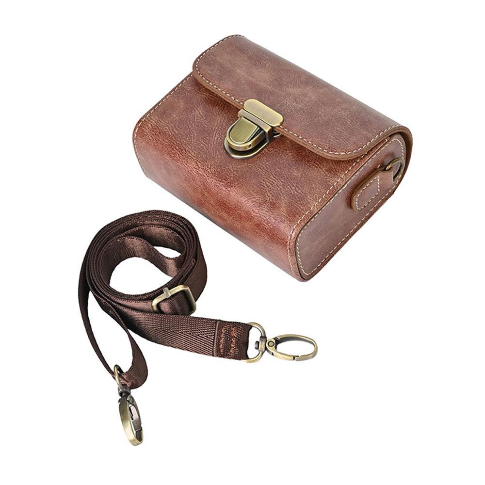PU Leather Camera Bag Case For Canon SX740 SX730 G7X2 G7X3 G9X G9X2 M100 M200 Ricoh GR GR2 GR3 Sony ZV1F ZV1M2 ZV1