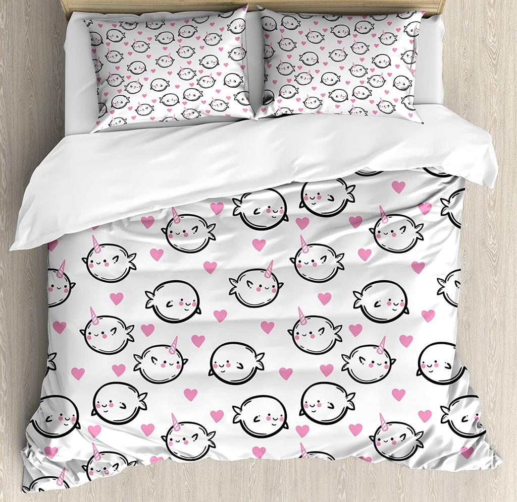 Shark Bedding Set For Bedroom Bed Home Inhabitants Of Ocean Sharks Whales Dolphins Octopus Duvet Cover Quilt Cover Pillowcase