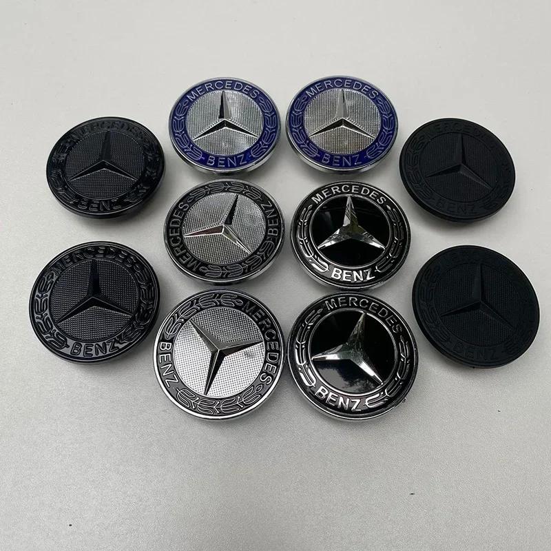 Für Mercedes Benz Auto Metall 57mm Flaches Haubenemblem Frontabzeichen Logo Für Mercedes Benz AMG W212 W213 W205 W177 W247 W176 CLS CLA C