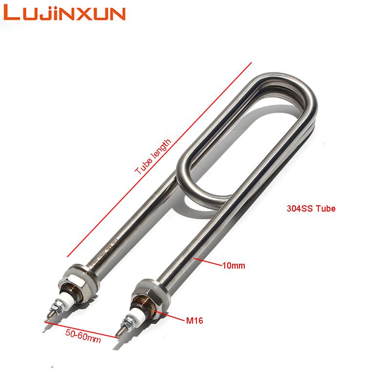 

LUJINXUN Full 304SS Electric Water Heating Element Double U-shape 2/3/4/5/6kw for Rice Car Electric Heat Pipe 110V/220V/380V 110V